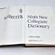 Webster’s Ninth New Collegiate Dictionary 1983 Hardback With Thumb Index Tabs