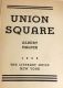 Union Square by Albert Halper 1933 Hardback