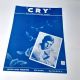 CRY 1951 Sheet Music CHURCHILL KOHLMAN with Johnnie Ray cover VINTAGE