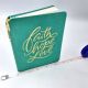 Faith Hope Love ECCOLO Turquoise Leather Scripture Journal and Built in Pen